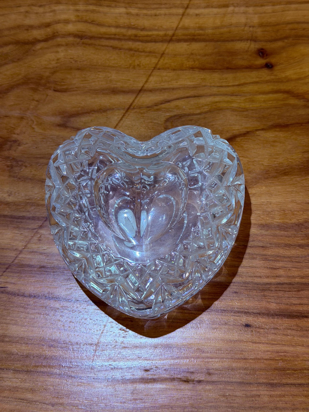 Waterford Crystal Heart Shaped Trinket Box with Lid