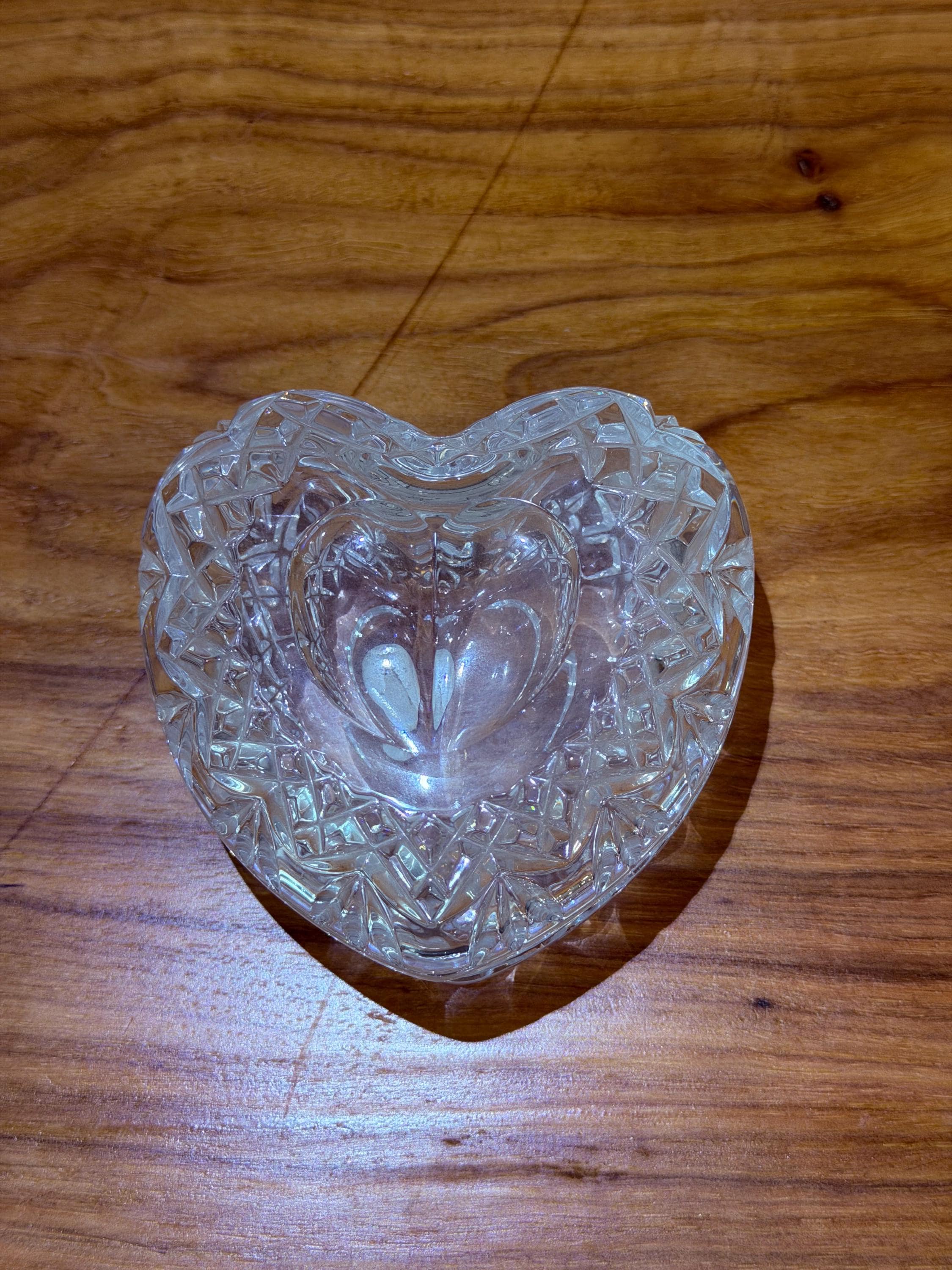 Waterford Crystal Heart Shaped Trinket Box with Lid
