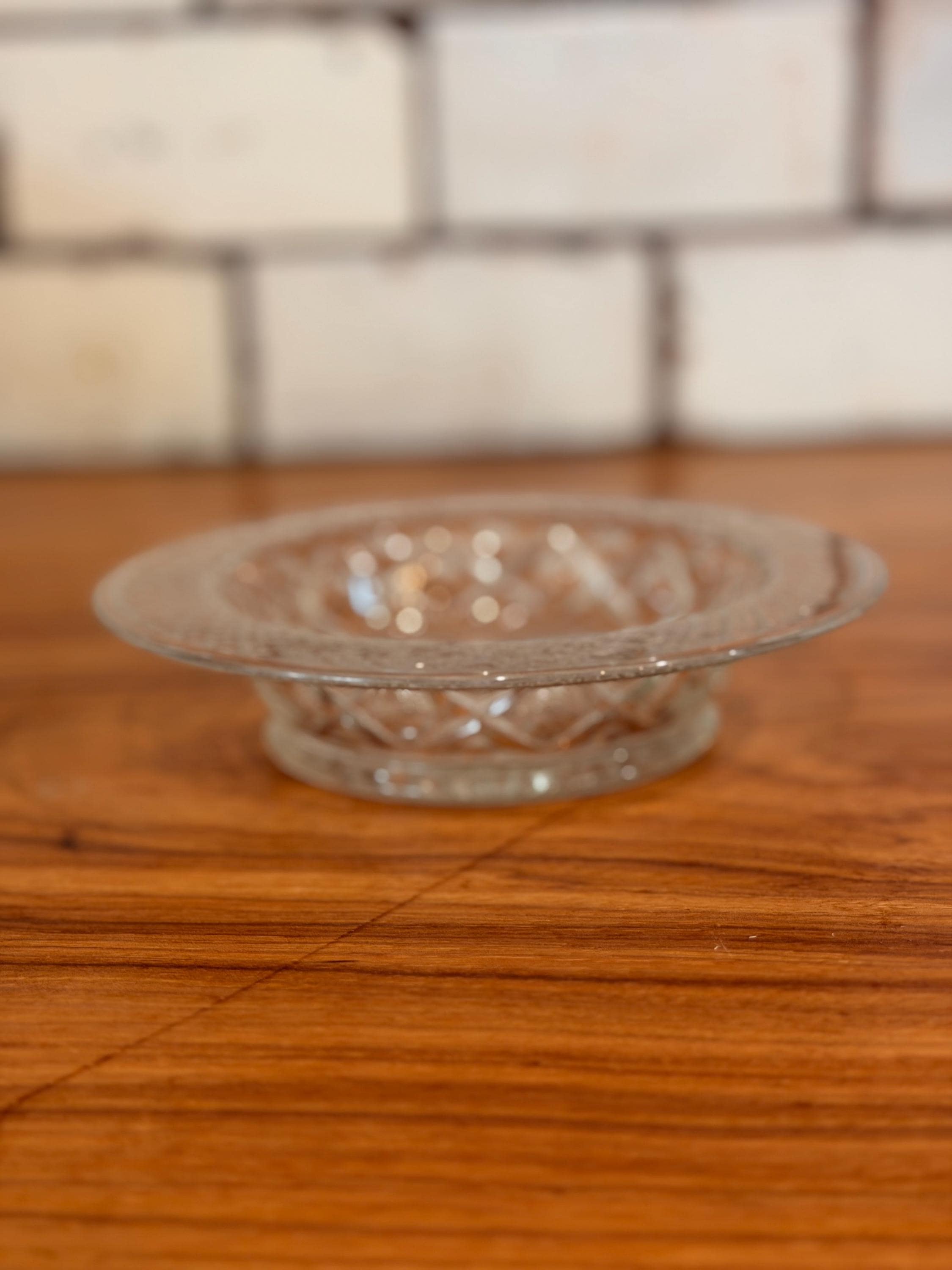 Vintage Imperial Glass Cape Cod Bowl | Clear Pressed Glass Dessert Dish