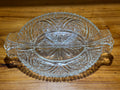 Vintage Anchor Hocking Star of David Relish Tray | Pressed Glass Serving Dish with Handles