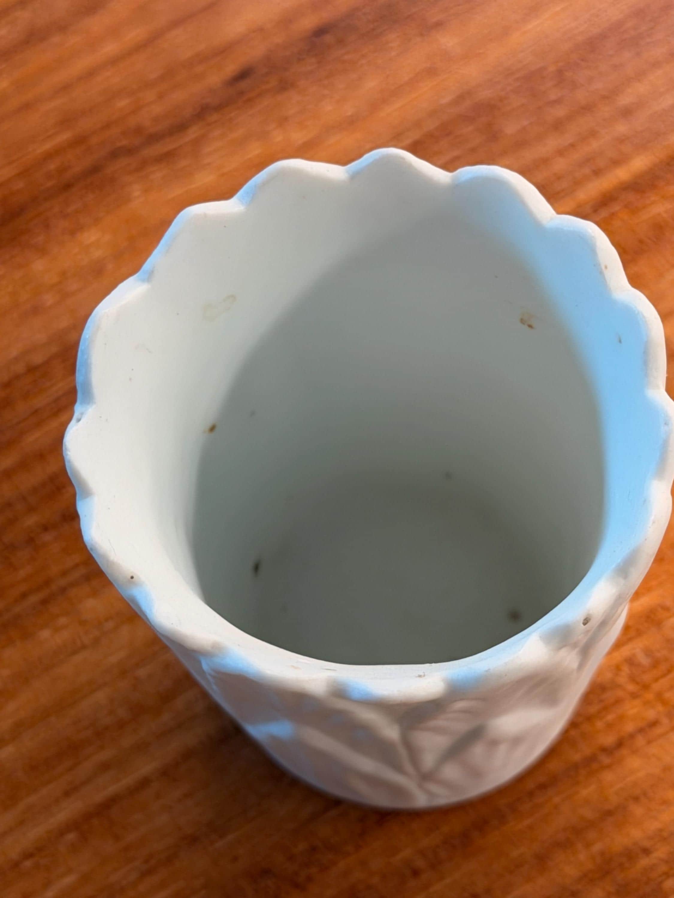 Vintage Bisque Porcelain Bud Vase | Miniature Floral Vase | Cottage Decor | Toothpick Holder