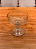 Vintage Champagne Coupe Glass | Clear Stemmed Dessert Dish | Depression Era Style Glass