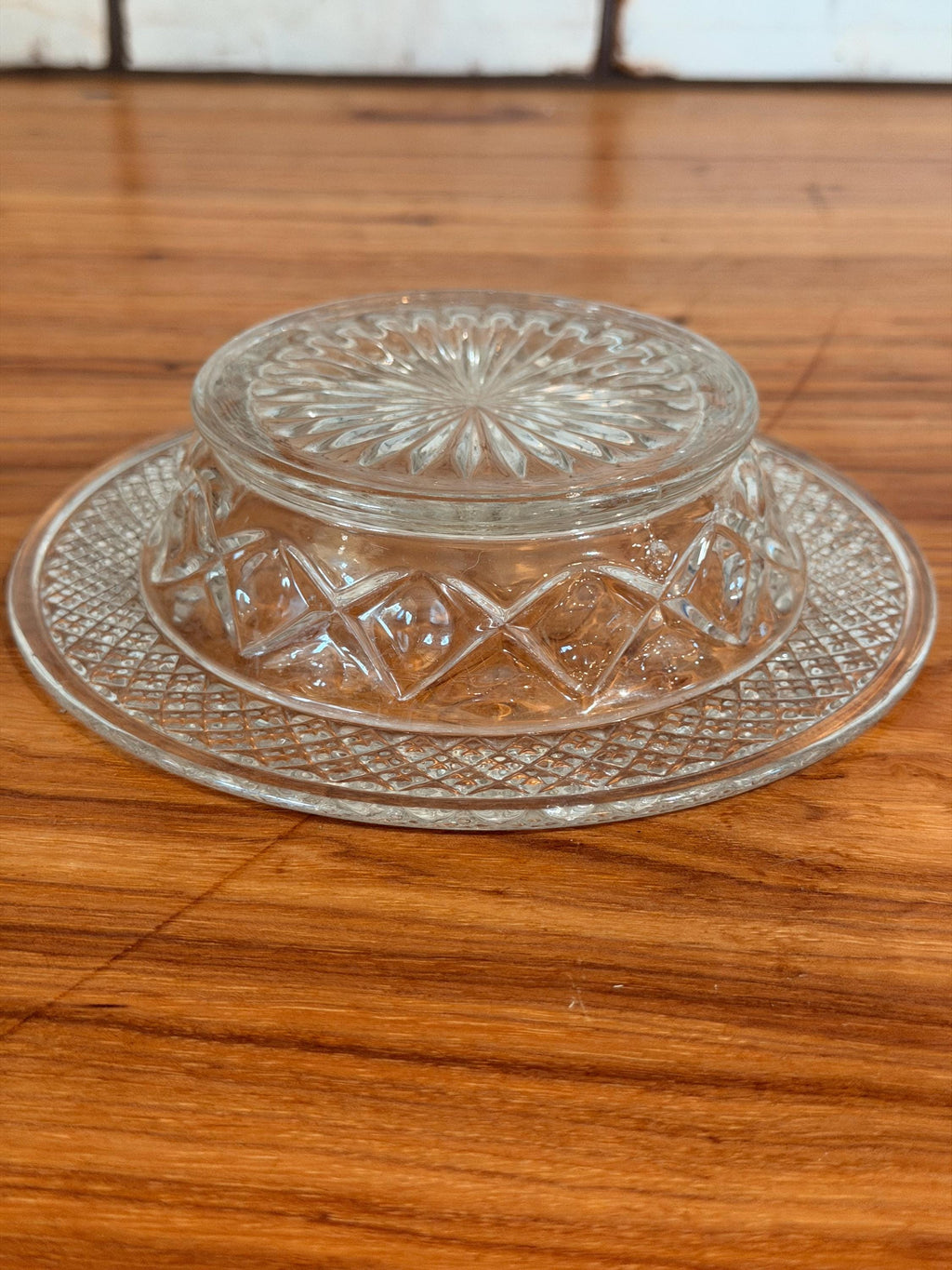 Vintage Imperial Glass Cape Cod Bowl | Clear Pressed Glass Dessert Dish