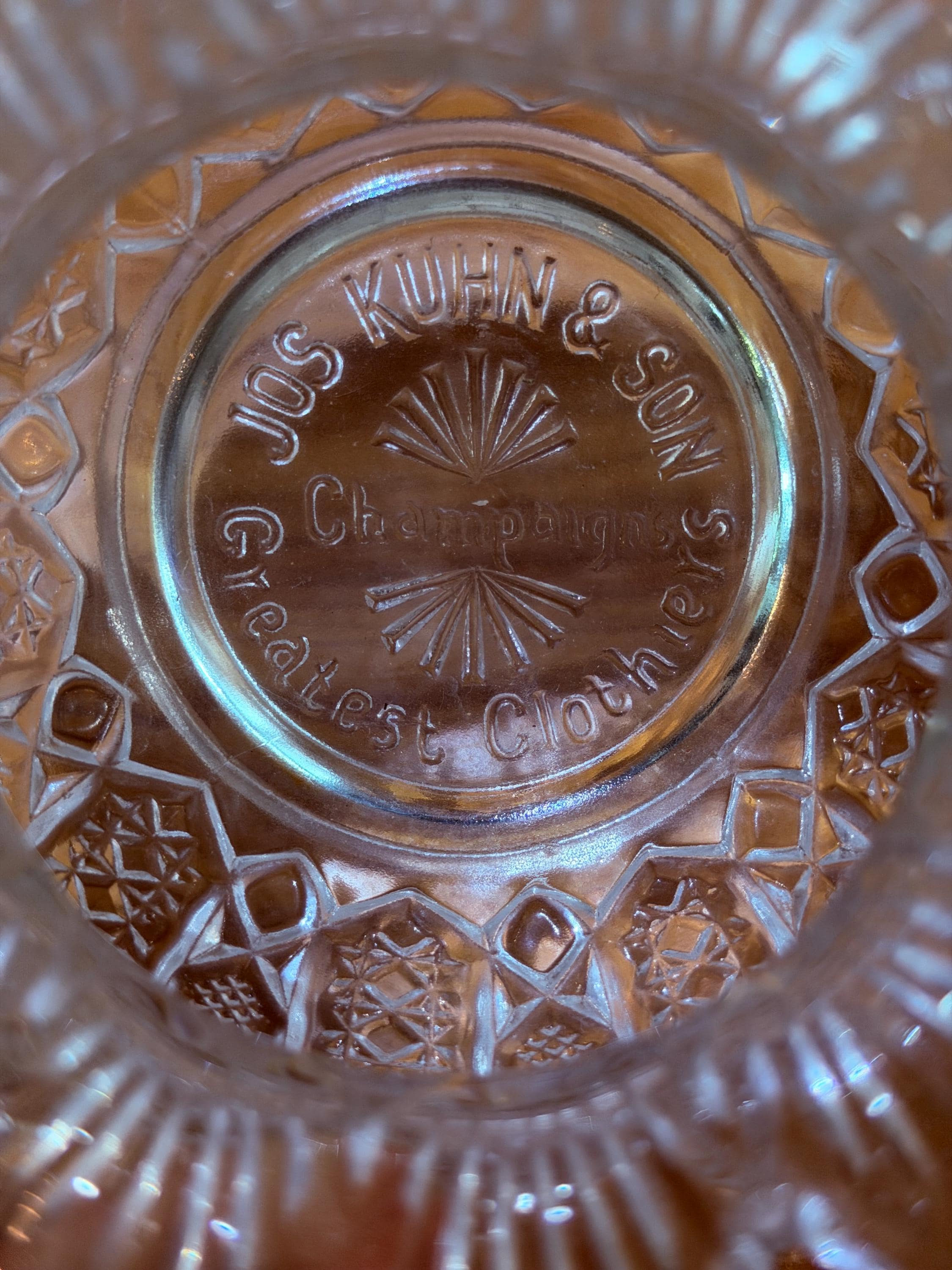 Antique Jos Kuhn & Son Champagne Glass Toothpick Holder