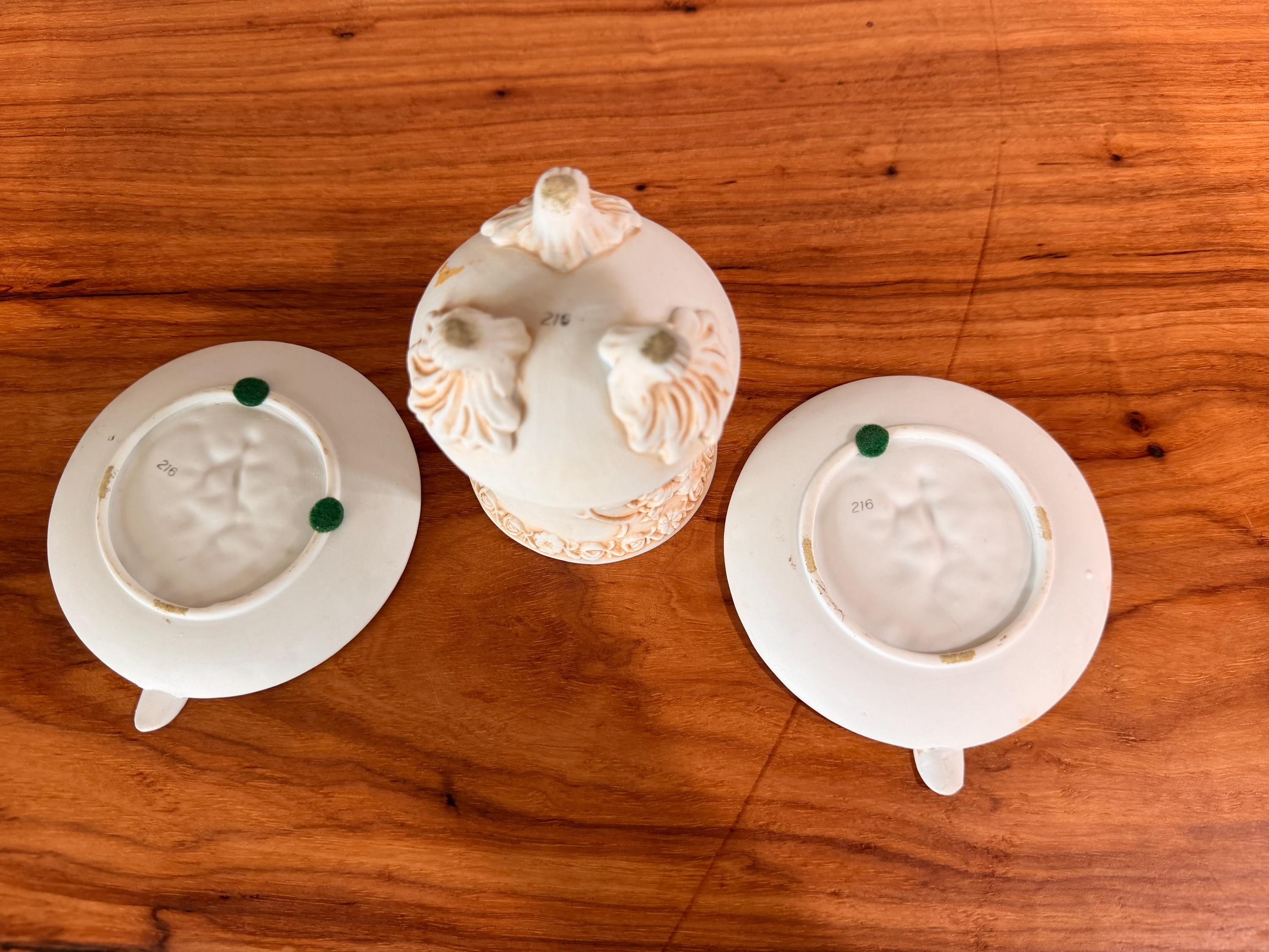 Vintage Lefton China Cherub Smoking Set – 3 Pieces