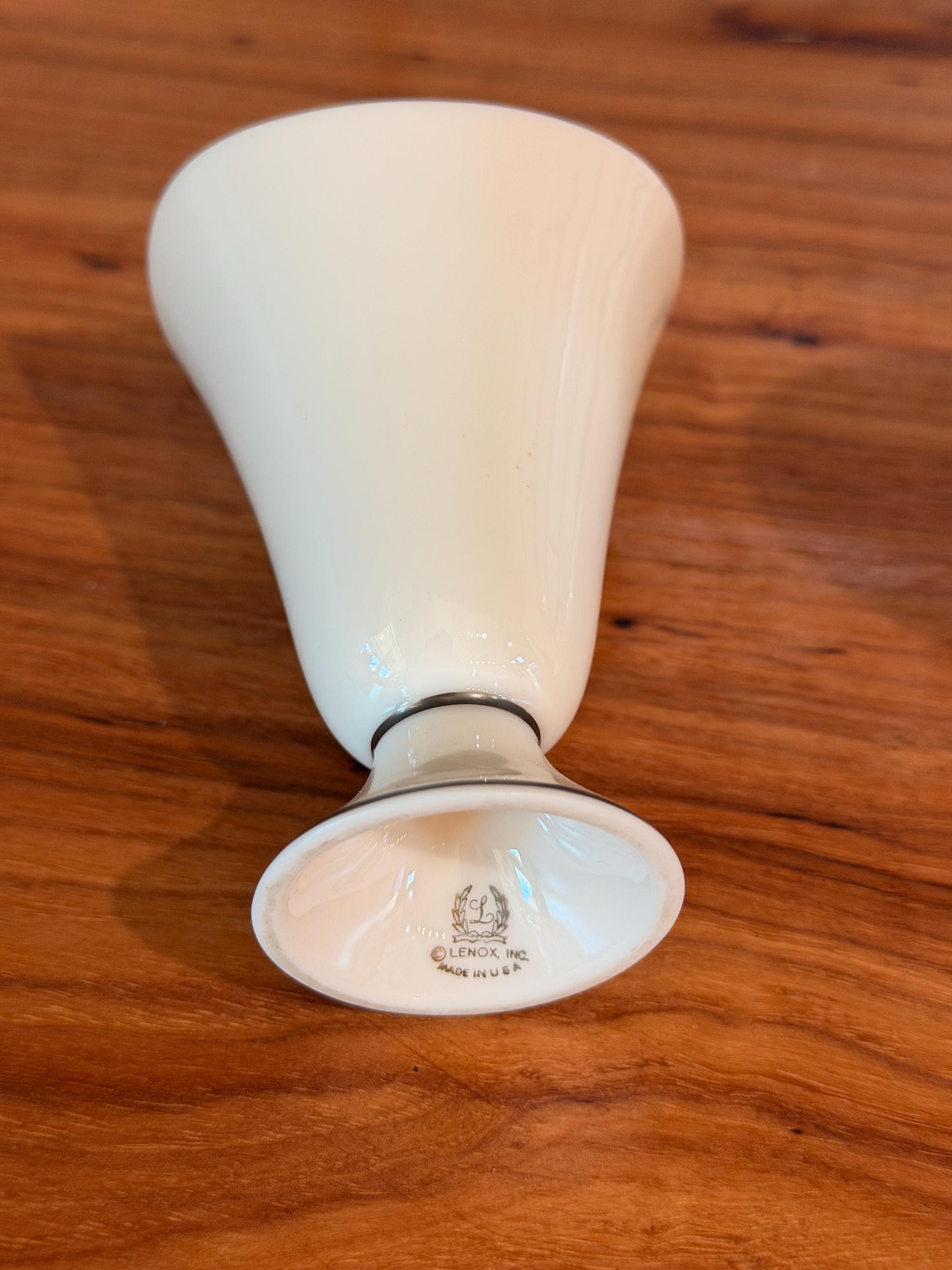 Lenox Ivory China Smoking Set | Mid Century Cigarette Lighter, Holder & Ashtray | Silver Trim Tobacciana Set