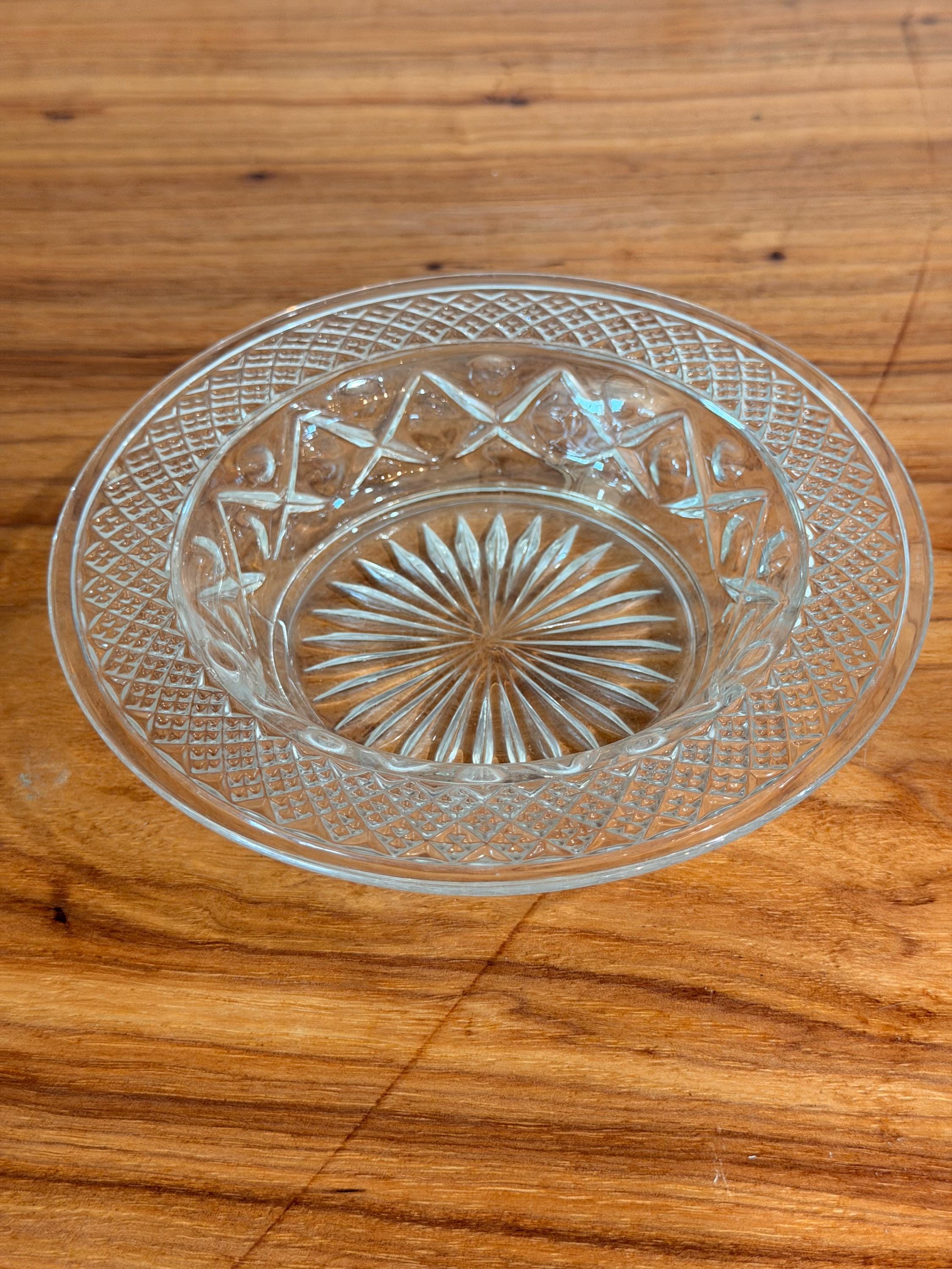 Vintage Imperial Glass Cape Cod Bowl | Clear Pressed Glass Dessert Dish