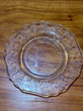 Vintage Cambridge Rose Point Etched Glass Salad Plate | Elegant Floral Etched Glassware