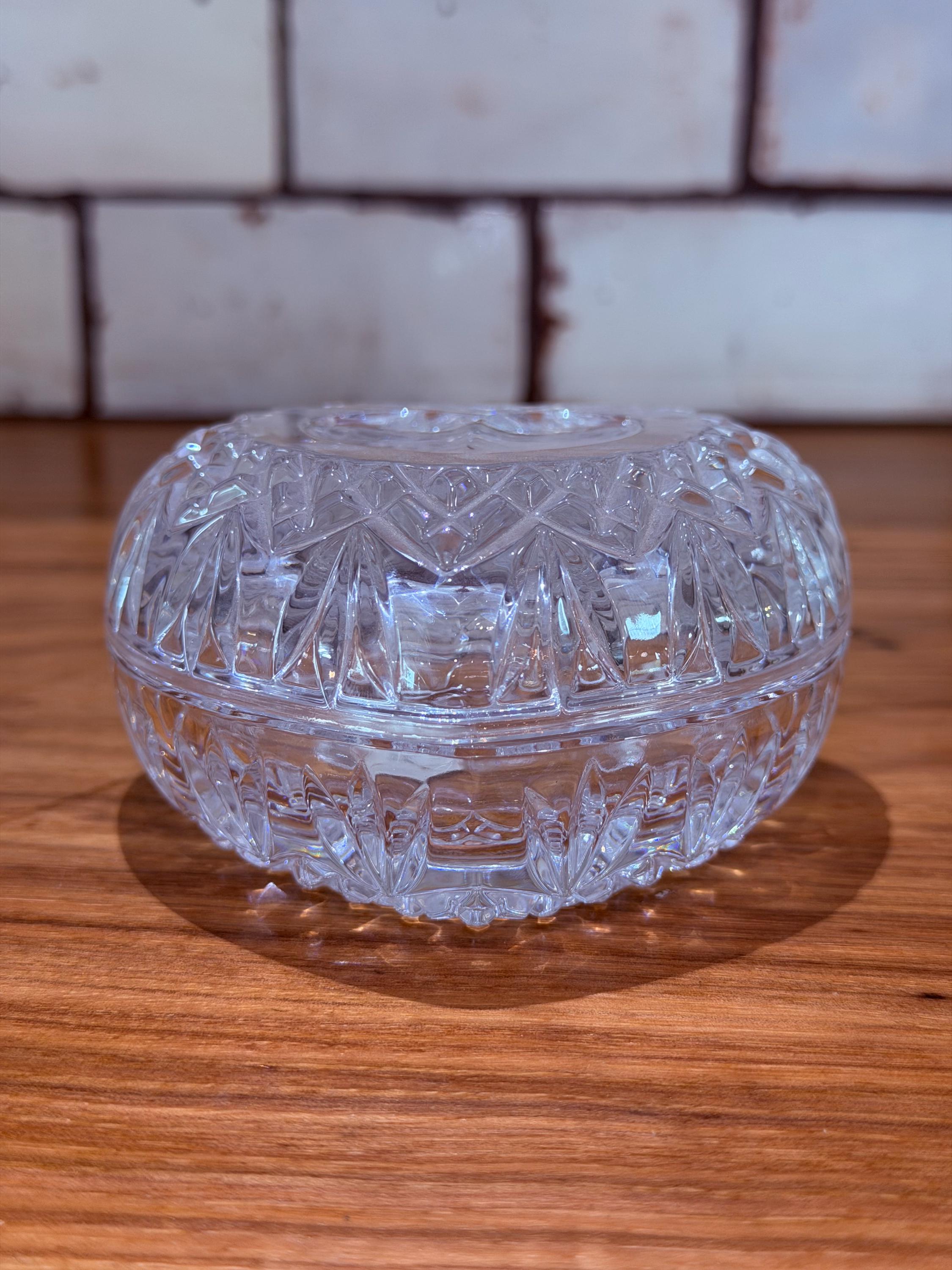 Waterford Crystal Heart Shaped Trinket Box with Lid