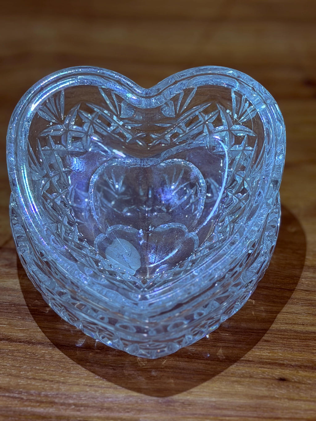 Waterford Crystal Heart Shaped Trinket Box with Lid
