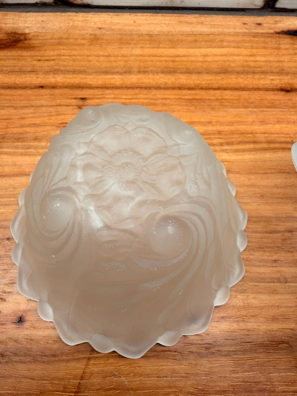 Vintage Indiana Glass Wild Rose Frosted Fruit Bowls, Set of 2, Satin Dessert Bowls