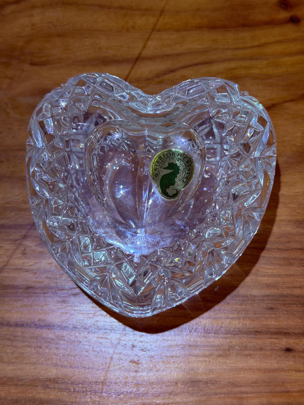 Waterford Crystal Heart Shaped Trinket Box with Lid