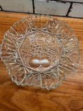 Federal Glass Pioneer Fruit Bowl | Clear Pressed Glass Serving Dish