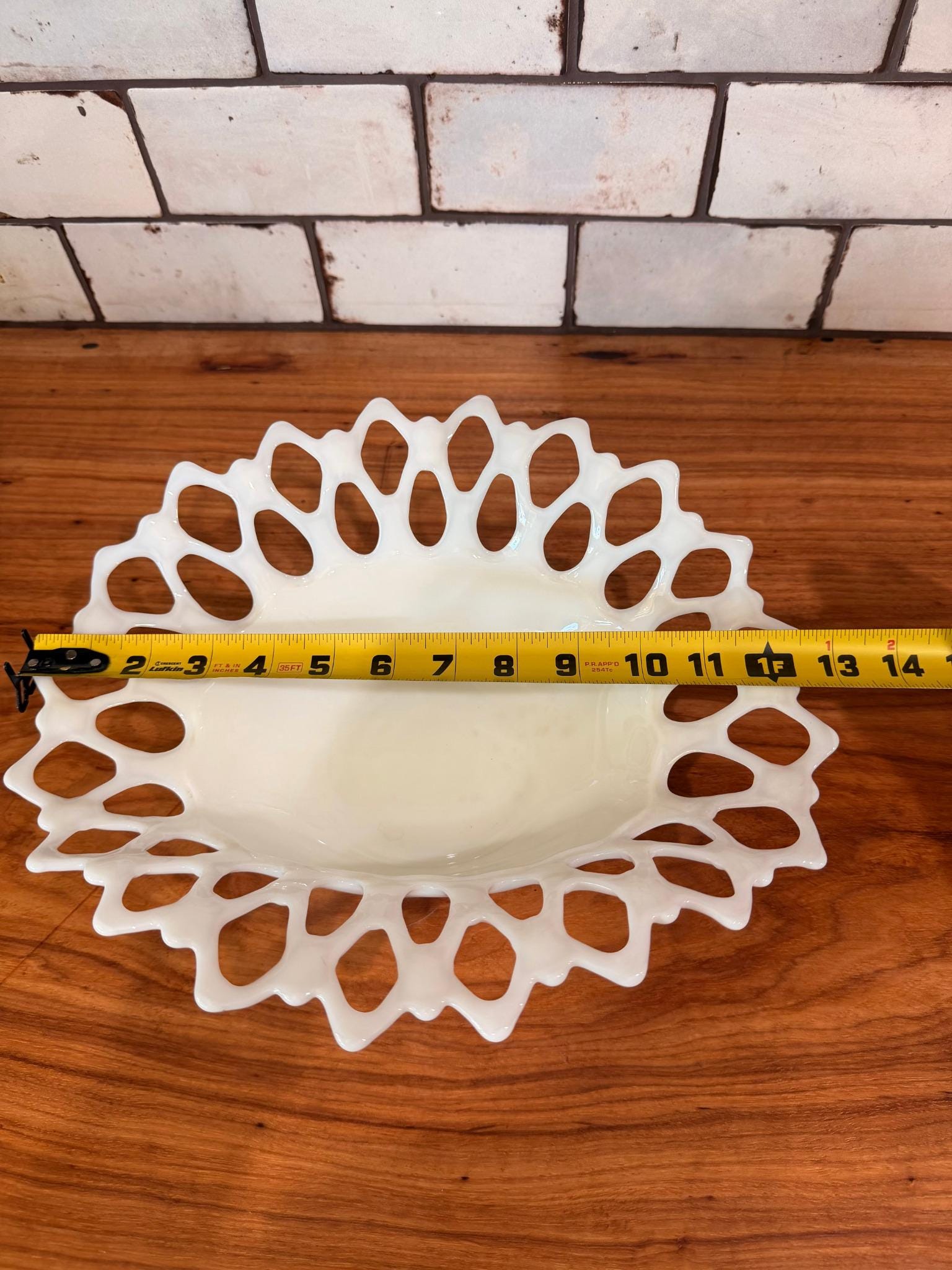 Vintage Westmoreland Doric Milk Glass Oval Bowl – Lace Edge Centerpiece