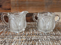 Antique EAPG Massachusetts Creamer & Sugar Bowl Set | U.S. Glass No. 15054 | 1898 Pressed Glass