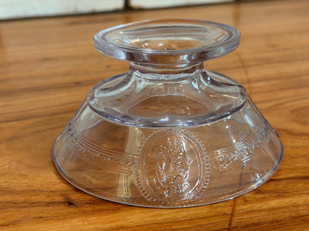 Antique Amethyst Pressed Glass Compote | Richards Hartley Cupids Venus Pedestal Bowl