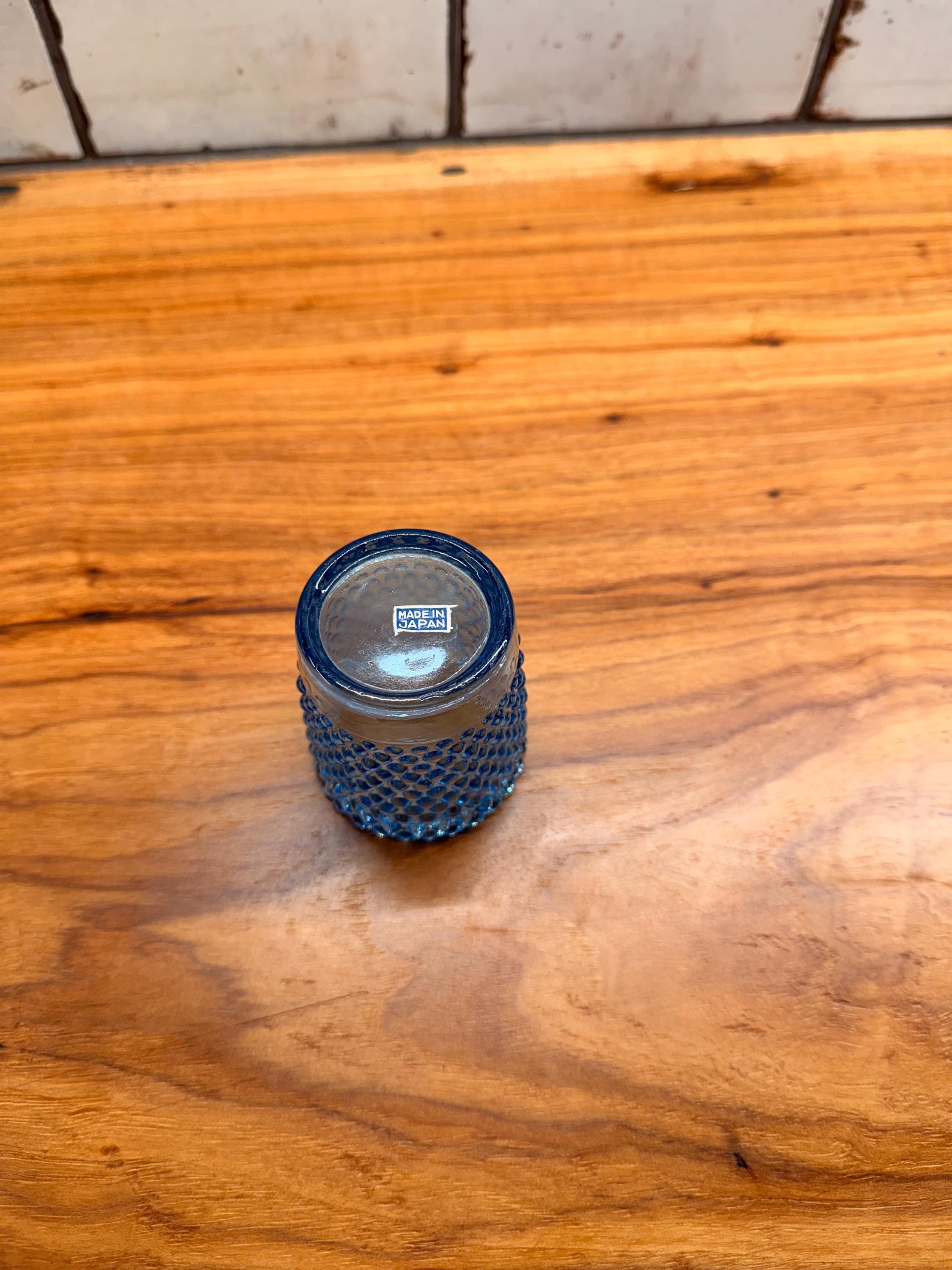 Vintage Blue Hobnail Glass Votive Holder
