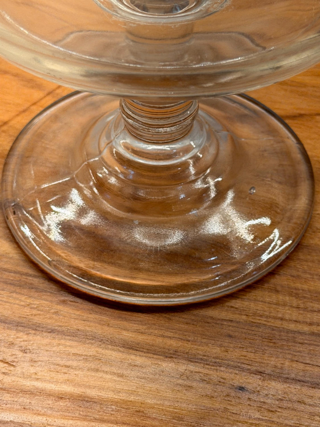 Vintage Champagne Coupe Glass | Clear Stemmed Dessert Dish | Depression Era Style Glass