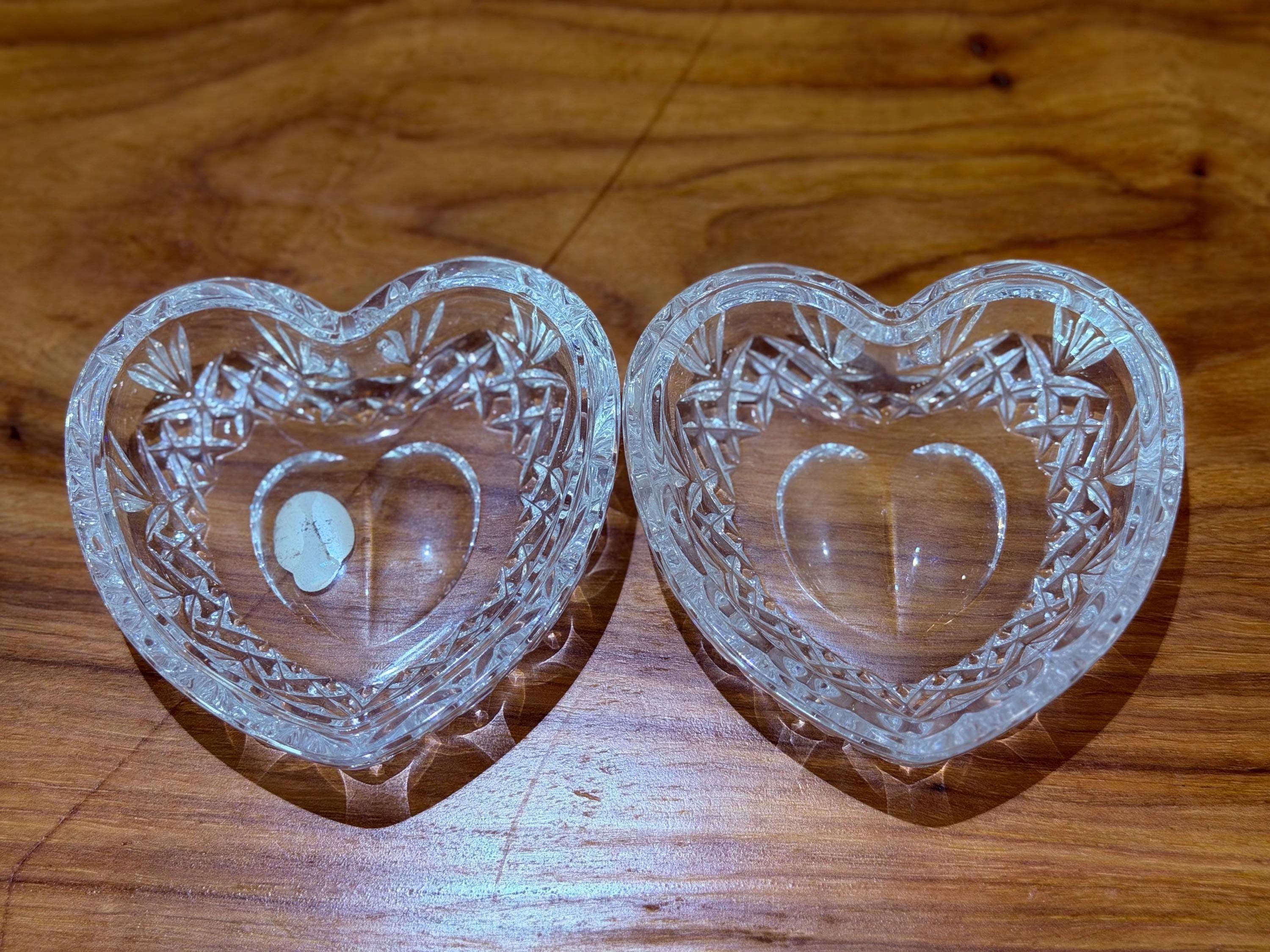 Waterford Crystal Heart Shaped Trinket Box with Lid